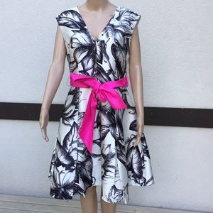 Eliza J fit and flare dress size 8 floral